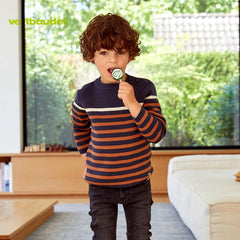 VERTBAUDET BROWN MEDIUM STRIPED JUMPER