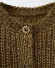 ZARA DARK OLIVER THICK KNIT CARDIGAN
