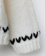 ZARA ECRU KNIT JUMPER WITH TRIMS