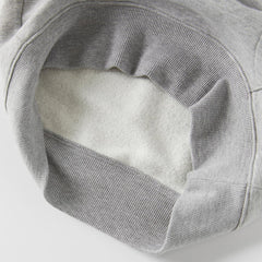 ZARA LIGHT GREY HOODED SWEATSHIRT WITH ZIP
