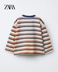 ZARA ORANGE STRIPE HEAVYWEIGHT T-SHIRT