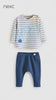 NEXT BLUE WHITE BUNNY TOP WITH LEGGINGS 2 PCS SET