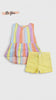 BE YOU MULTICOLOR STRIPED TOP WITH SHORT SET