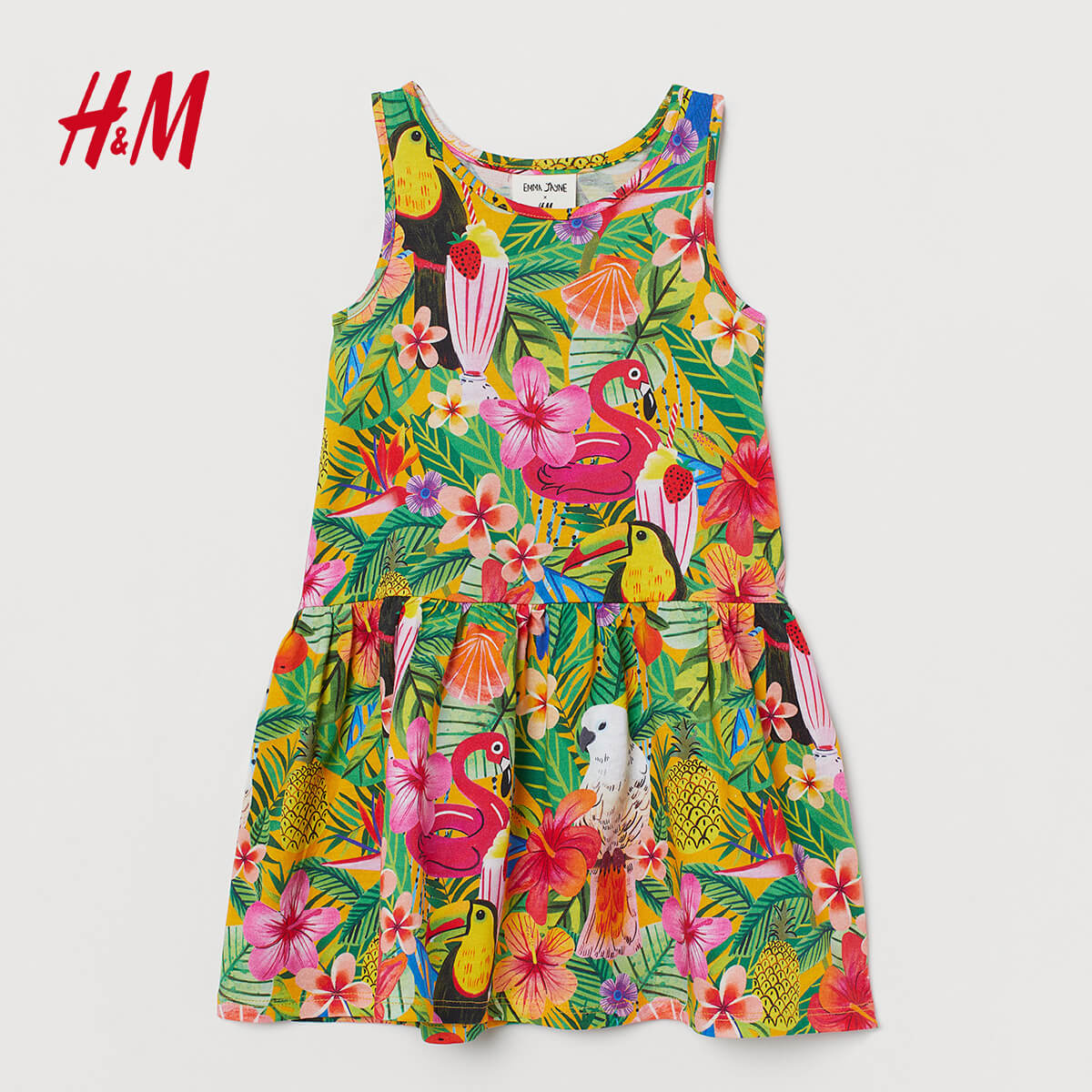 H&m New Tags Girls Emma Jayne Summer Sun Dress 4-5 5-6 Years Height 110-116cm 