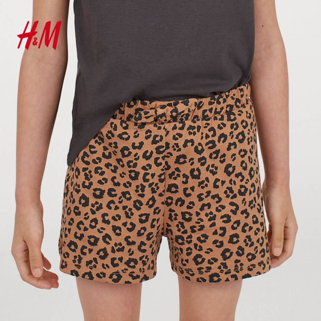 H M Leopards Printed Shorts Peekaboo