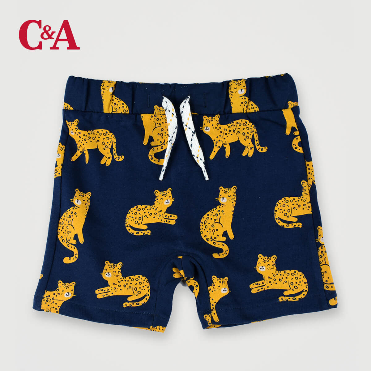 BABY CLUB NAVY LEOPARD PRINTED SHORTS - Peekaboo