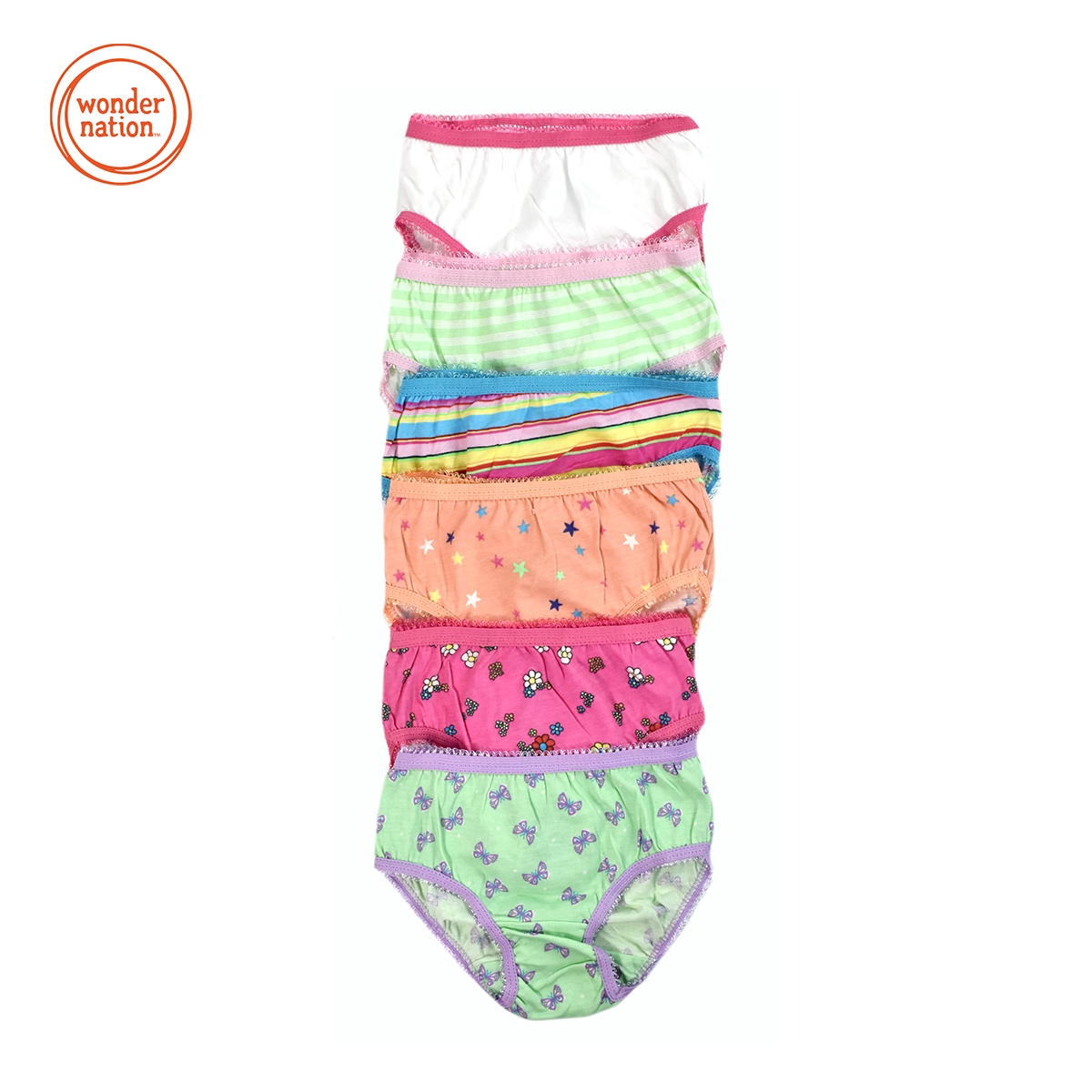 WONDER NATION TODDLERS UNDERWEAR PACK OF 6 - 002 - Peekaboo