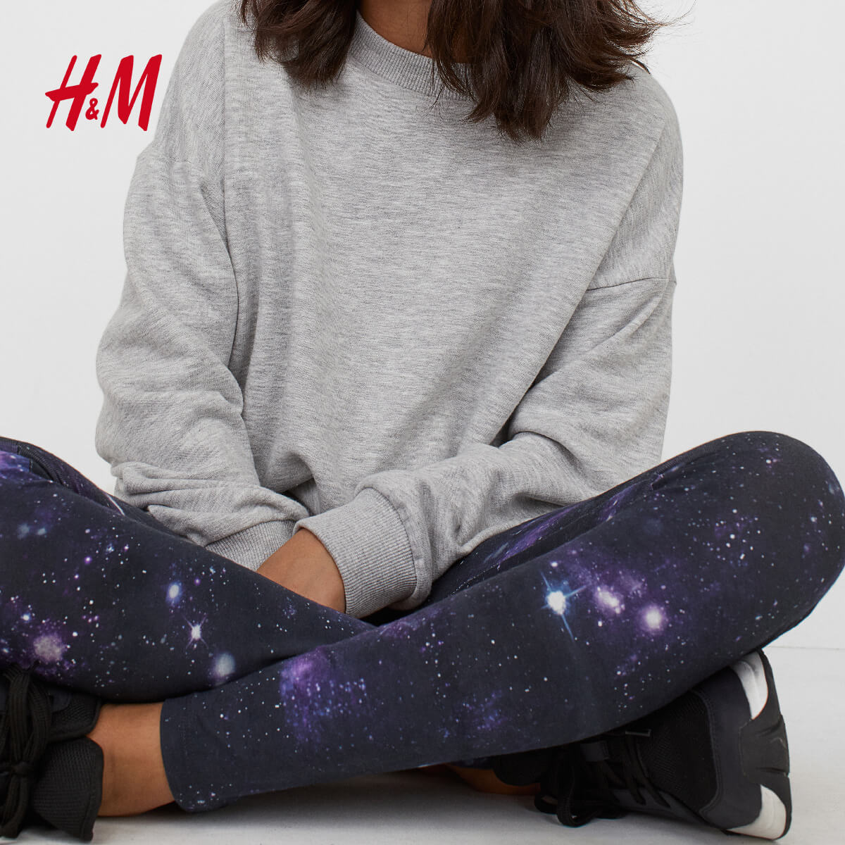 H&M BLACK GALAXY NASA LEGGING - Peekaboo