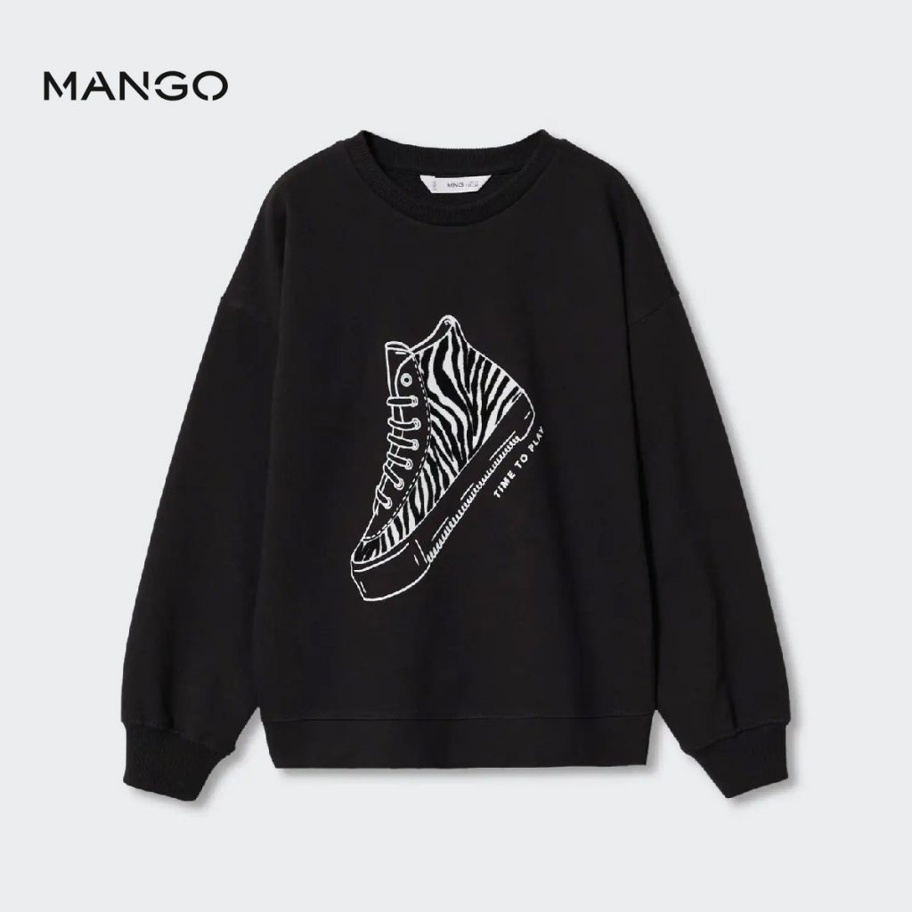 MANGO BLACK TIME TO PLAY SWEATSHIRT 1050 Peekaboo