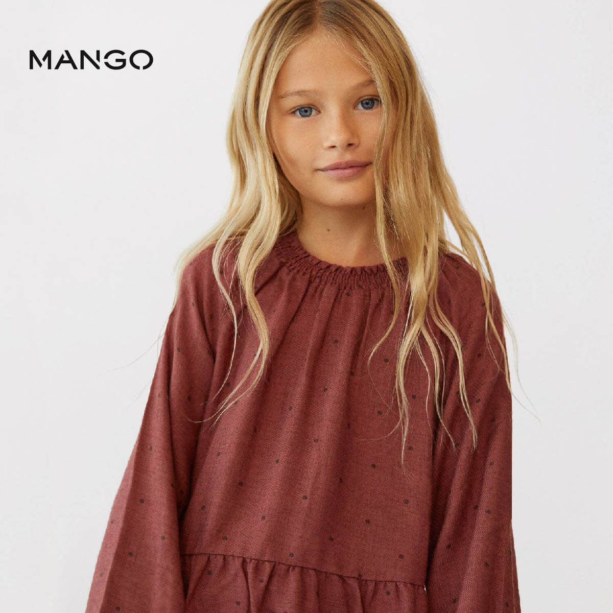 Mango burgundy dress top