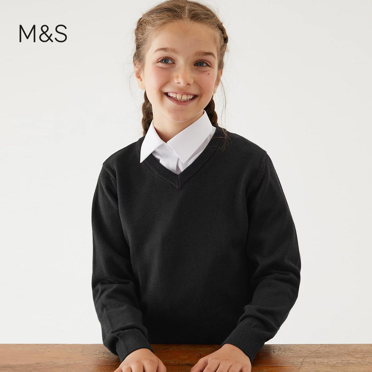 M&s black school jumper outlet
