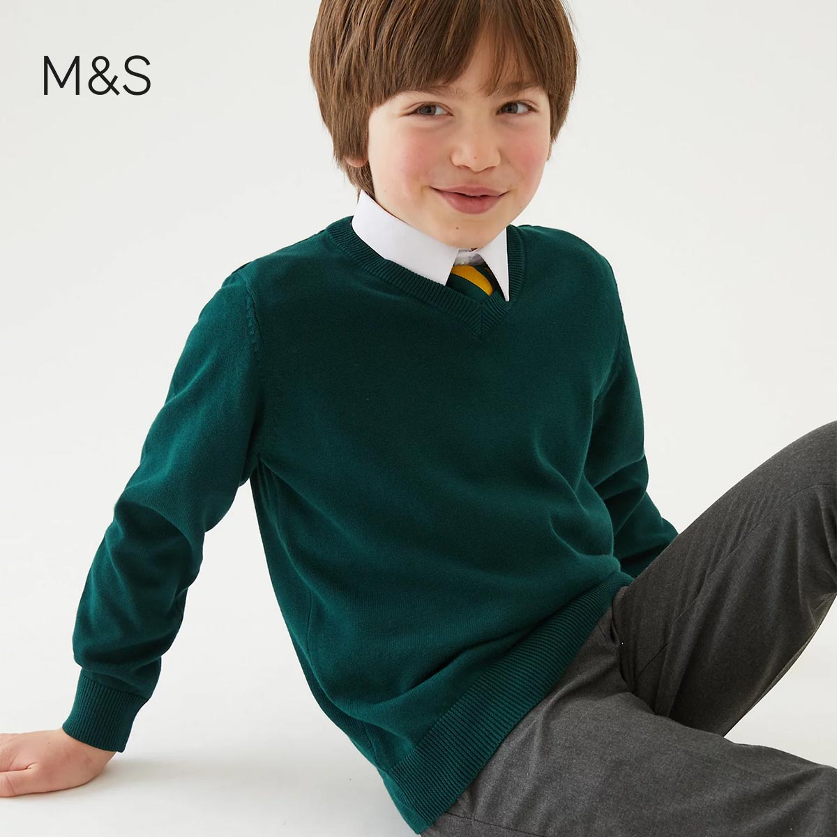 Boys green on sale school jumpers