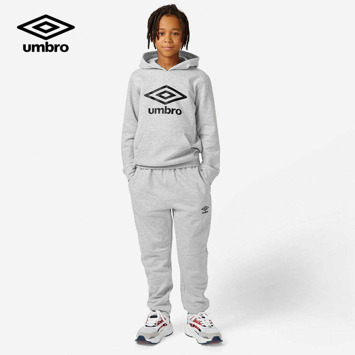 verdund Vertrek naar chef UMBRO LARGE LOGO GREY HOODED TRACKSUIT - Peekaboo