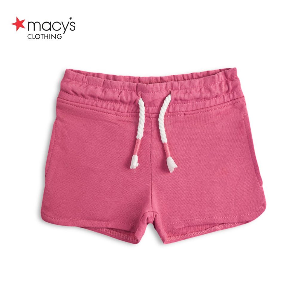 MACYS DARK PINK PLAIN GIRLS SHORTS Peekaboo