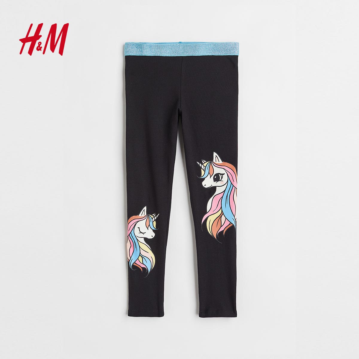 H&M BLACK UNICORNS PRINTED LEGGING - Peekaboo